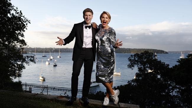 Gold Logie Award nominees Robert Irwin and Julia Morris. Picture: Richard Dobson