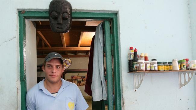 Convicted drug trafficker Matthew Norman, a member of the Bali Nine, outside of his cell at Kerobokan prison, Bali.