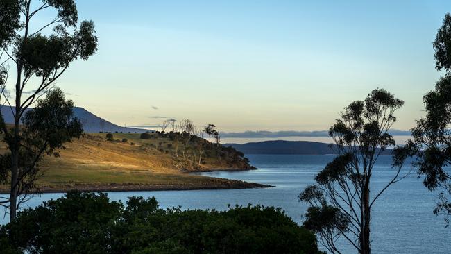 Views to Maria Island from the 43-hectare waterfront property.