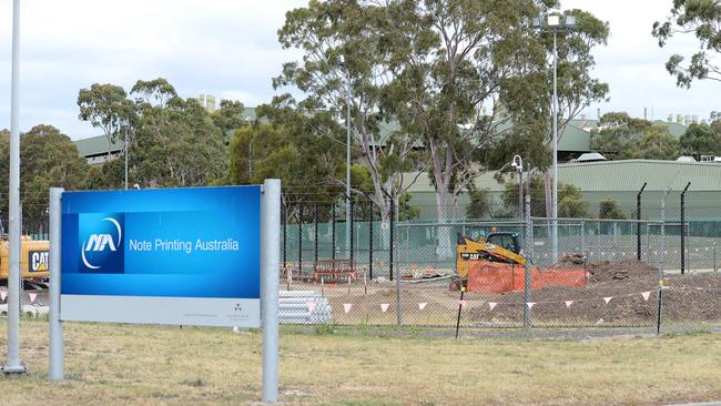 The Reserve Bank’s note-printing base in Craigieburn.