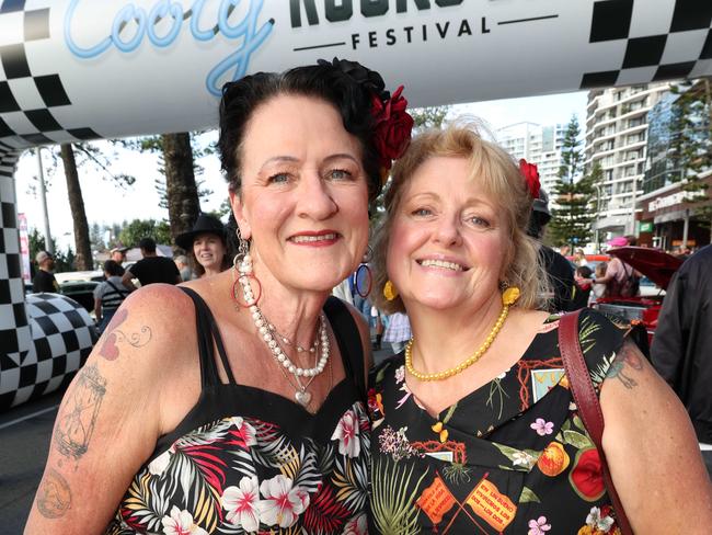 Rob Austin and Barb Keyes  at One of Australia's largest nostalgia festivals celebrating the motors, music and lifestyle of yesteryear is on at Coolangatta. Pic Annette Dew