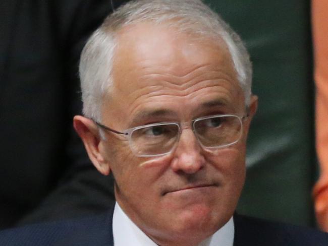 PM Malcolm Turnbull listens during Question Time in the House of Representatives, Federal Parliament, Canberra. Picture: Ray Strange.