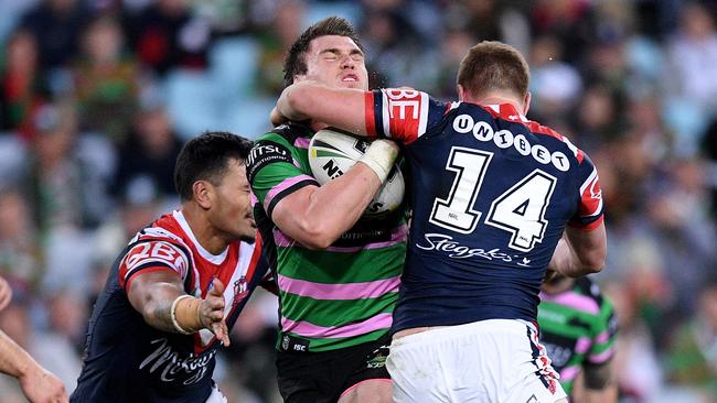 Enforcer Dylan Napa was full of praise for Radley. (AAP Image/Dan Himbrechts)