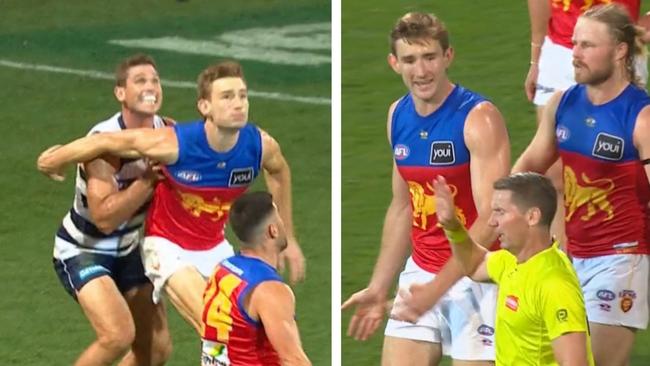 Gerard Healy said the push in the back was a "farce". Photo: Fox Sports