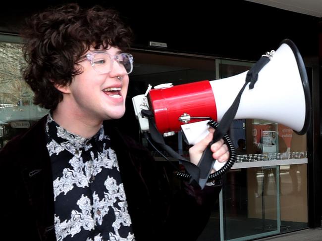 06/09/2018 Australian sex therapist, journalist and clinical psychologist Bettina Arndt is confronted protesters from the Victorian Socialists at La Trobe University before her talk at the UniversityPicture : David Geraghty / The Australian.