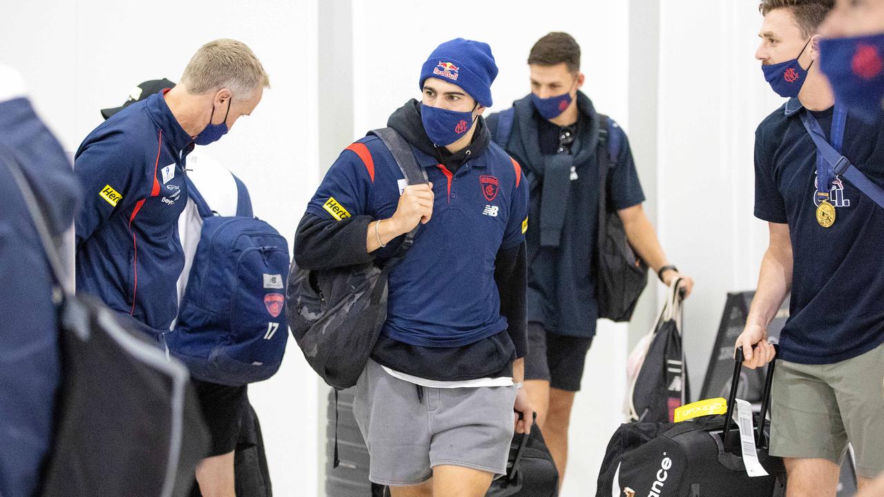 Petracca prepares to head home. Picture: Mark Stewart