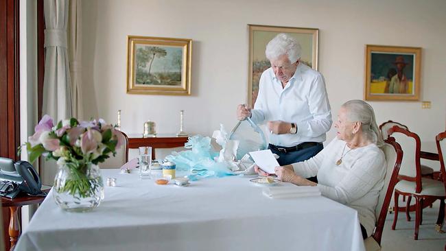 Sir Frank and his late wife Shirley in 2019. Picture: Netflix