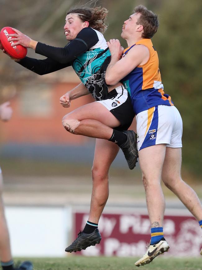 Maryborough’s Kya Lanfranchi playing against Golden Square this season. Picture: Yuri Kouzmin