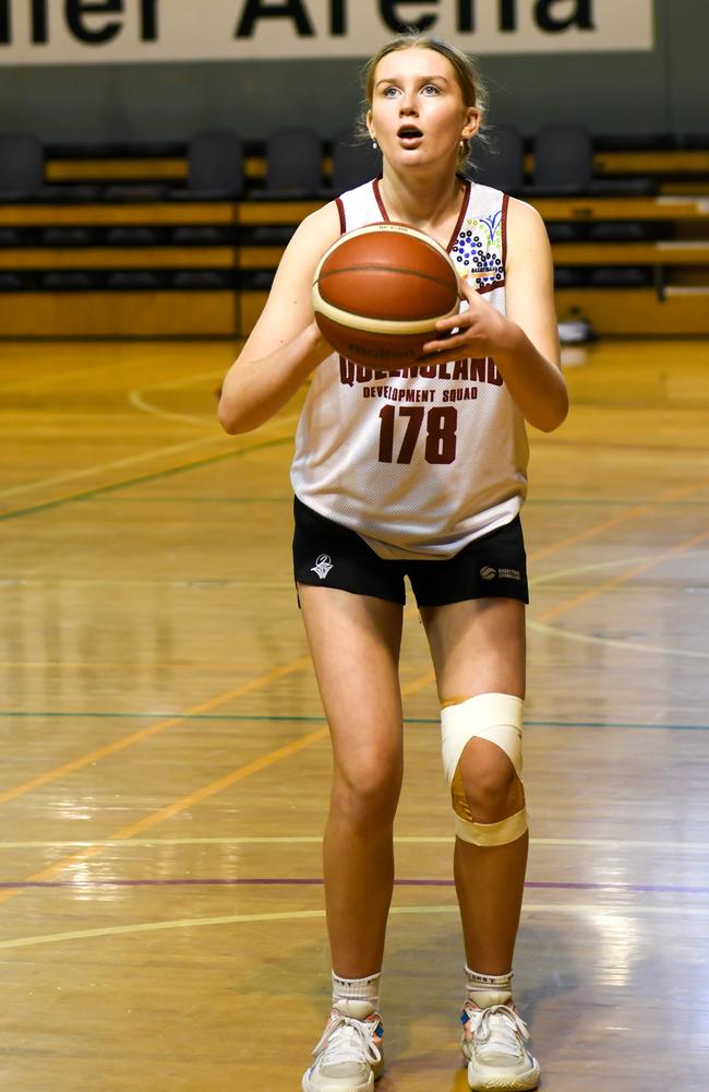 Emma Petrie in action. Picture: Basketball Queensland