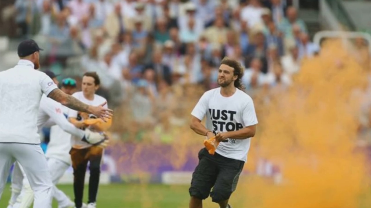 Climate protesters halt play in second Ashes Test match at Lord’s