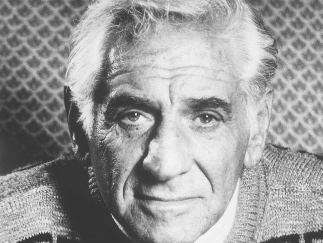 Composer Leonard Bernstein. p/