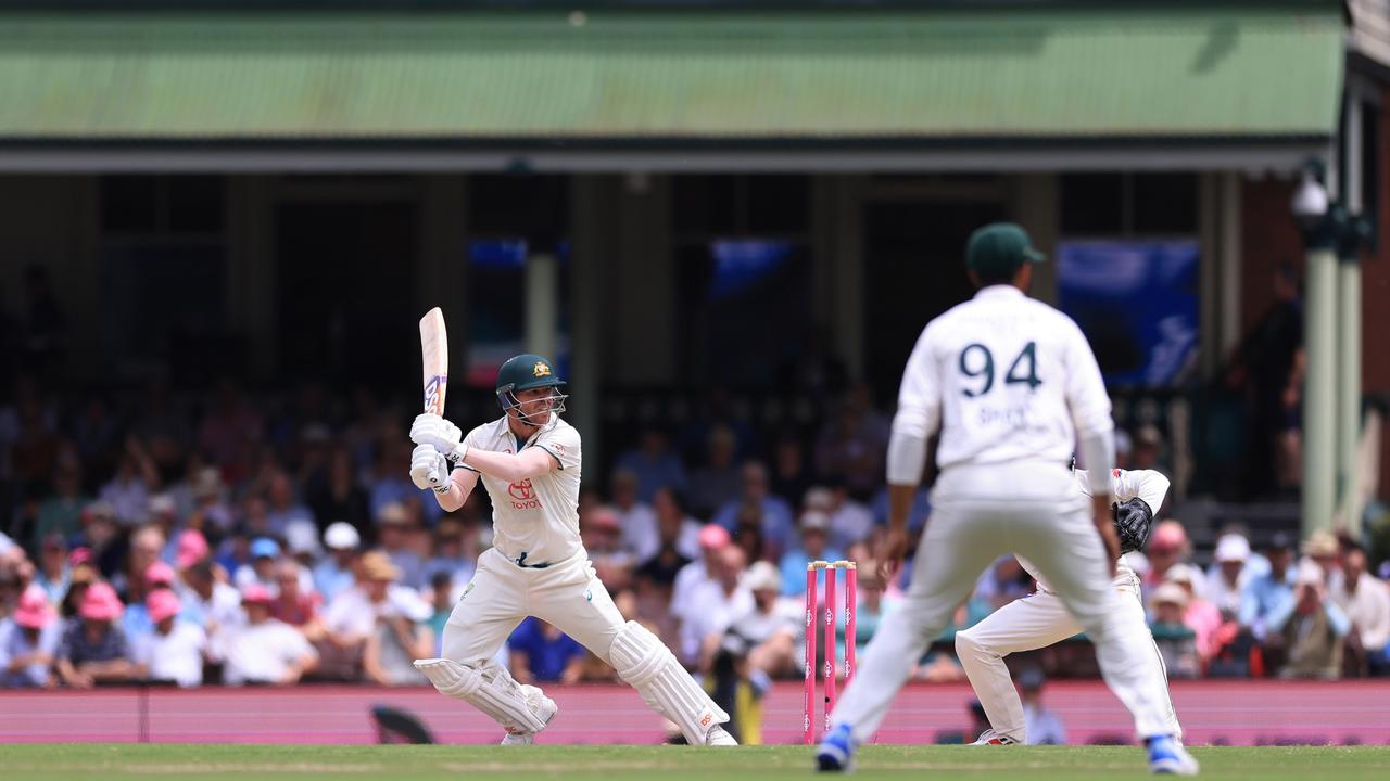 Luck is on his side: David Warner is unbeaten early on day two. Picture: Getty