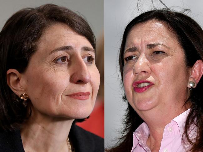 Composite image of Gladys Berejiklian and Annastacia Palaszczuk