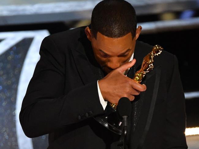 Will Smith has resigned from the Oscars Academy, in the wake of his slap on Chris Rock. Picture: AFP