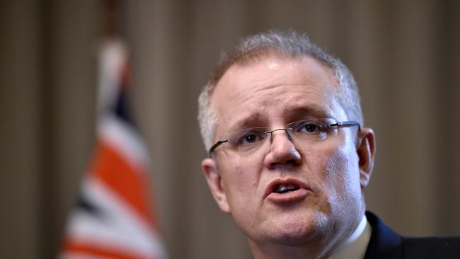 Scott Morrison is talking tough about the Budget, even though his party is against some of the cost-cutting measures. Picture: Jason Edwards