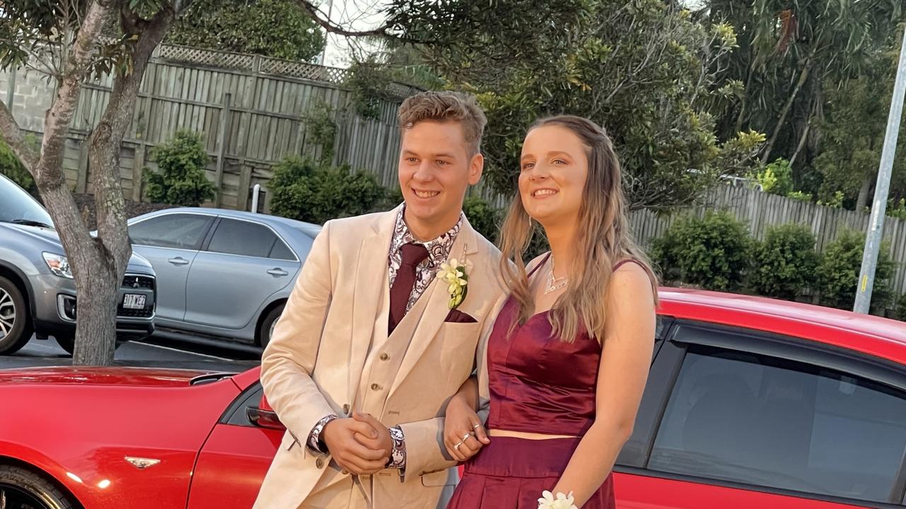 The students arrive at St Mary's College formal at the Brolga Theatre.