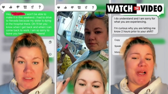 Waitress exposes boss’ shocking text reaction to dying sister on TikTok