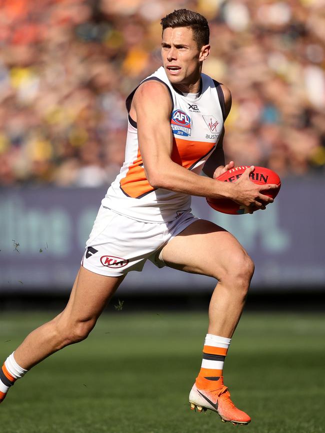 Giant Josh Kelly in action against Richmond in the 2019 grand final. Picture: Phil Hillyard