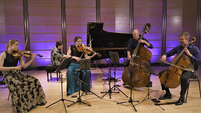 Selby and Friends performing Schubert's Trout Quintet in a virtual concert recorded at City Recital Hall Angel Place.