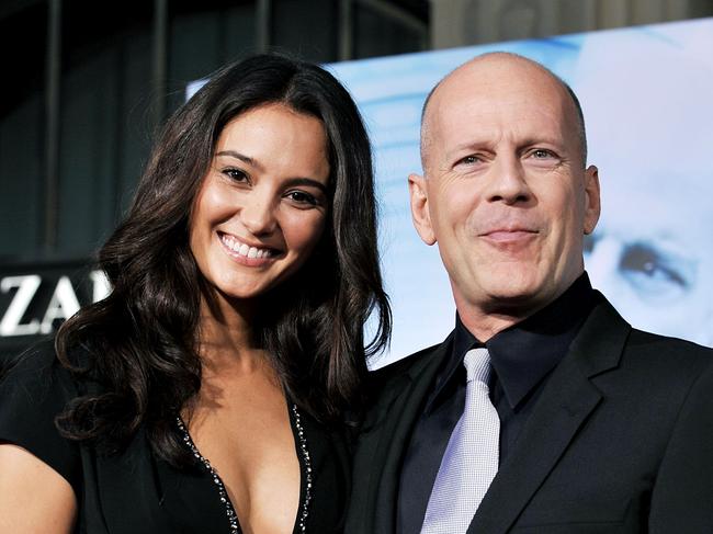 Bruce Willis’ wife Emma Heming has slammed reports Demi Moore has moved in with the couple to help with the star’s care. Picture: Getty Images