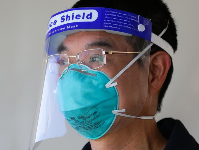 SYDNEY, AUSTRALIA - NewsWire Photos AUGUST 24, 2020: A male Nurse waits for locals to be tested at the Carlingford drive-through COVID-19 Testing Clinic in Sydney Australia, on Monday August 24, 2020. Picture: NCA NewsWire / Gaye Gerard