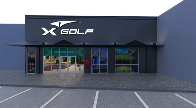 Two Ex-Army mates are taking a shot at the Gold Coast's golfing scene, opening the city's first ever X-Golf franchise located at Ashmore. Render of expected exterior. Picture: Supplied