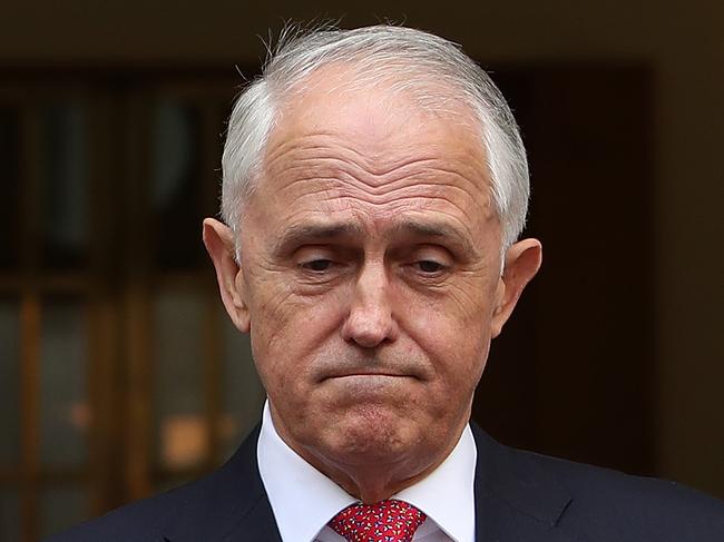 PM Malcolm Turnbull with Julie Bishop holding a press conference at Parliament House in Canberra. Picture Kym Smith