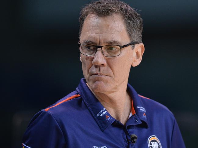 CHRISTCHURCH, NEW ZEALAND - MAY 25: Head Coach Conner Henry of the 36ers looks on during the round 19 NBL match between the New Zealand Breakers and the Adelaide 36ers at Christchurch Arena, on May 25, 2021, in Christchurch, New Zealand. (Photo by Kai Schwoerer/Getty Images)