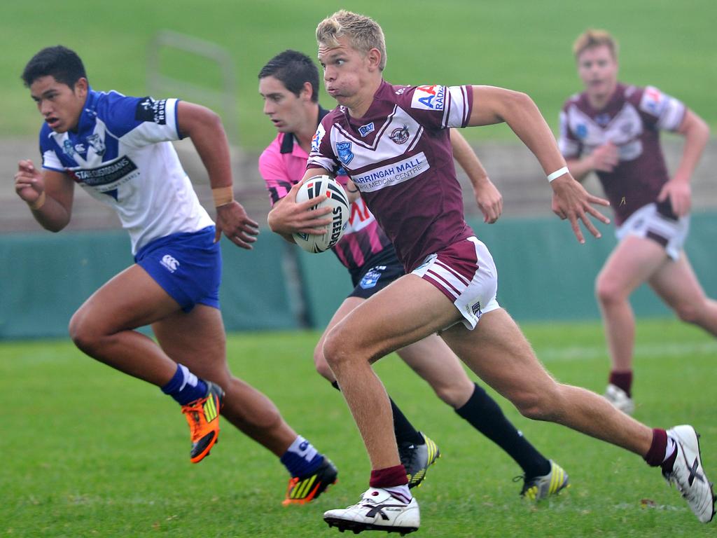 Tom Trbojevic in full flight for Manly’s SG Ball side in 2013.