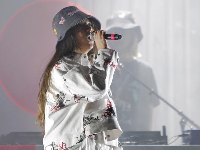 Mallrat plays at Dark Mofo’s Night Mass at the Odeon Theatre. Picture: PATRICK GEE