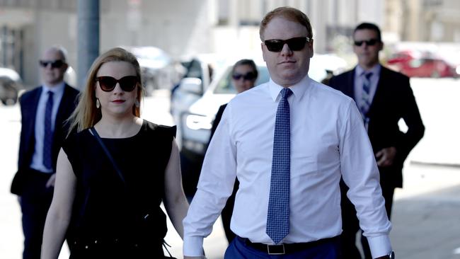 Richard Boyle outside court after an earlier court appearance in 2019. AAP Image/Kelly Barnes