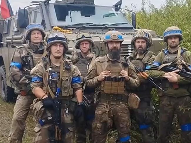 Soldiers on the front line of the current Ukrainian offensive have thanked Australia for providing Bushmasters, which have played a huge role in the recent liberation of Kharkiv. Picture: Defense of Ukraine