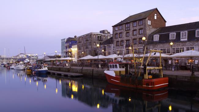 Plymouth on the Devon coast in Britain.
