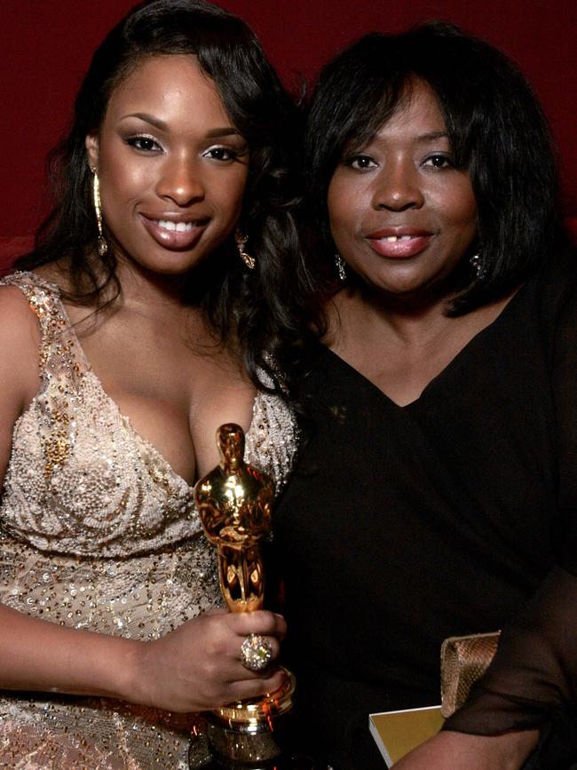 Jennifer Hudson and her mother at the 2007 Oscars. Picture: AFP