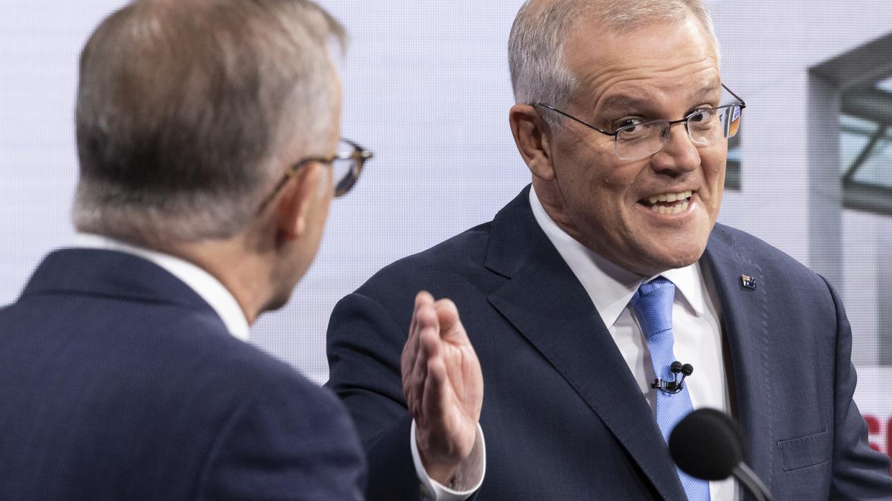 A typical moment of crosstalk. Picture: Alex Ellinghausen/Getty Images