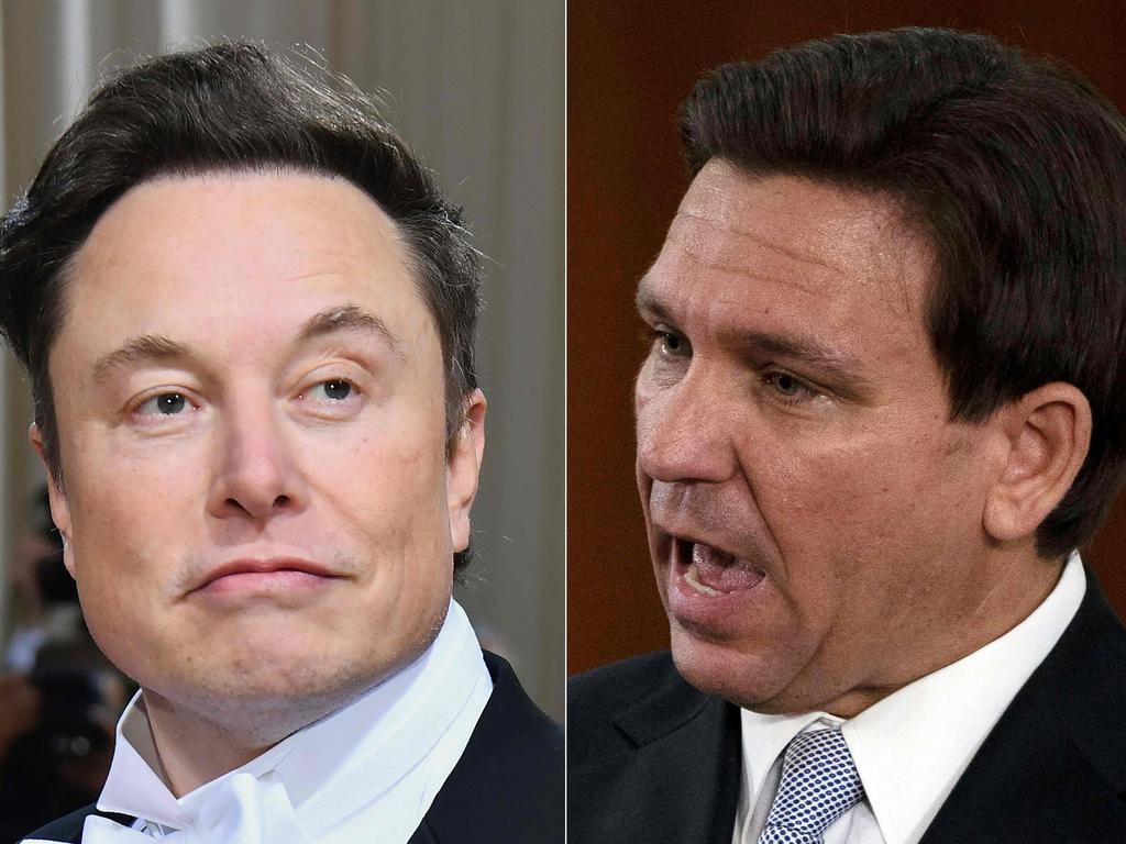 Elon Musk will host Ron DeSantis on Twitter for the expected announcement. Picture: AFP