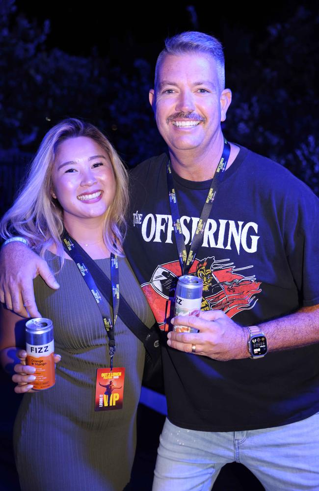Kim Eang and Chris Mcvicar at the Out 2 Lunch Festival 2025 on Saturday at Broadwater Parklands Southport for Gold Coast at Large. Picture, Portia Large.