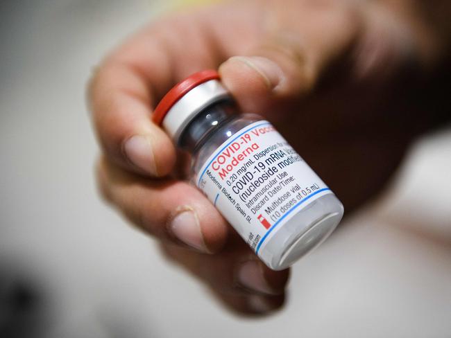 Moderna is aiming for a single annual booster shot of its Covid-19 vaccine. Picture: AFP