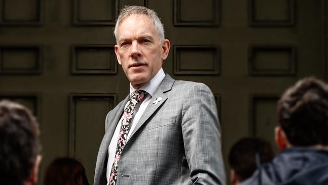 SA Victims of Crime Commissioner Michael O'Connell on the steps of the Supreme Court. Picture: Matt Turner