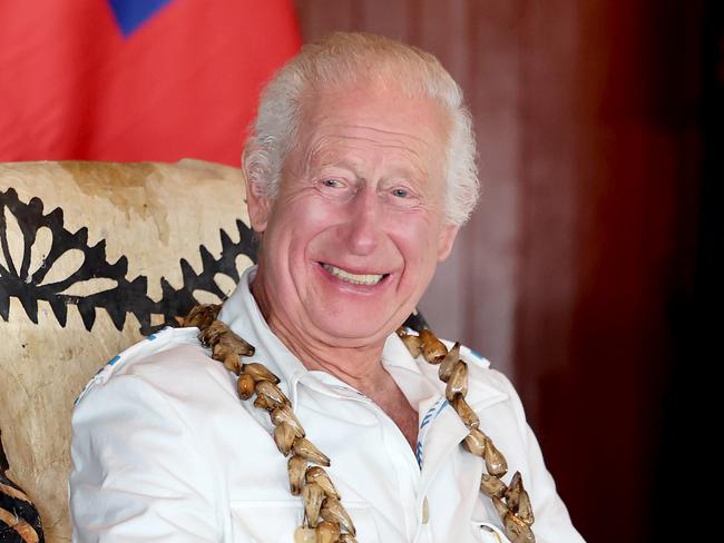 APIA, SAMOA - OCTOBER 24: King Charles III attends an official Royal 'Ava ceremonial' welcome at the National University of Samoa on October 24, 2024 in Apia, Samoa. The King's visit to Australia is his first as monarch, and the Commonwealth Heads of Government Meeting (CHOGM) in Samoa will be his first as head of the Commonwealth. (Photo by Chris Jackson/Getty Images)