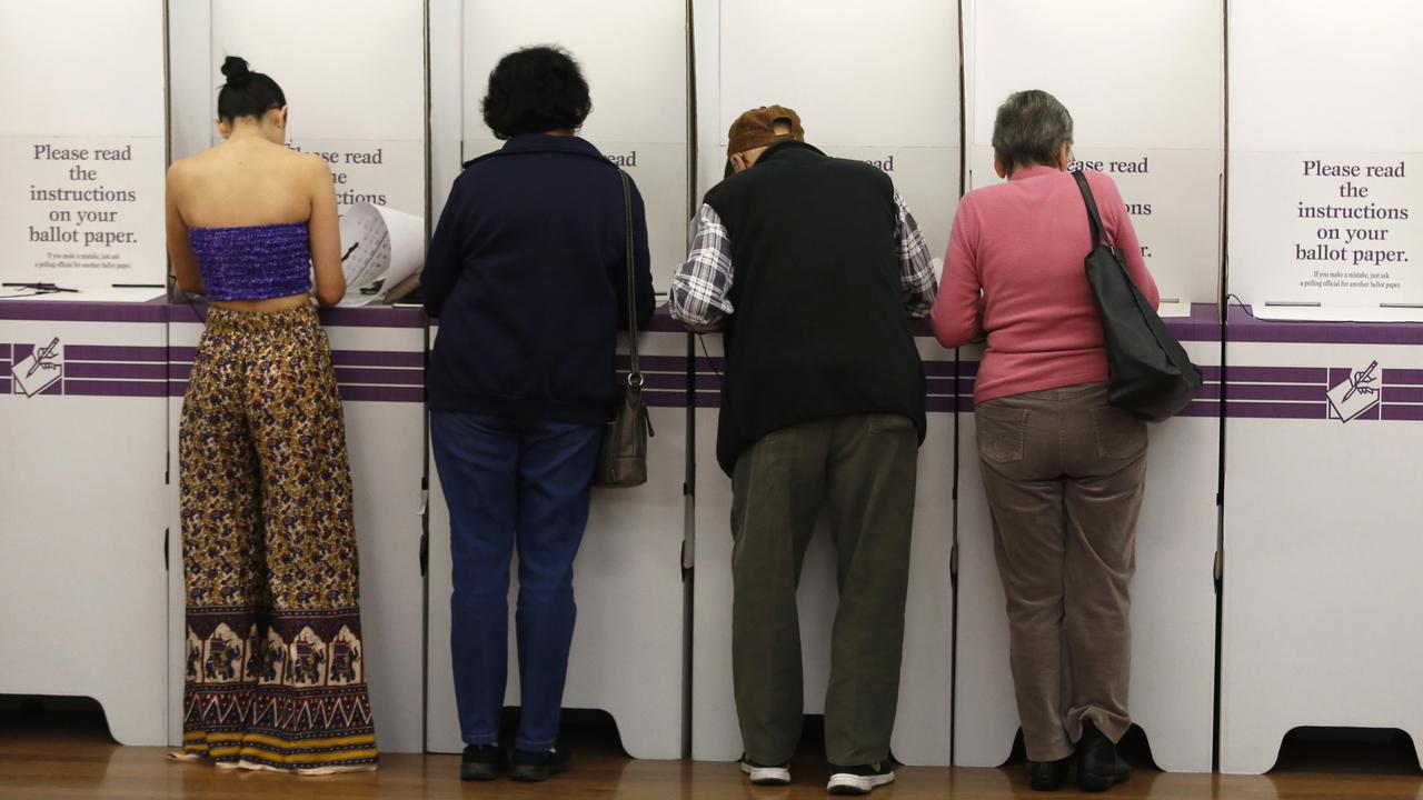 Voting is compulsory for people aged 18 and over in Australia, which makes us a representative democracy. Picture: AAP Image