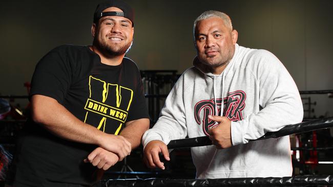 Tai Tuivasa with former champion UFC fighter Mark Hunt.