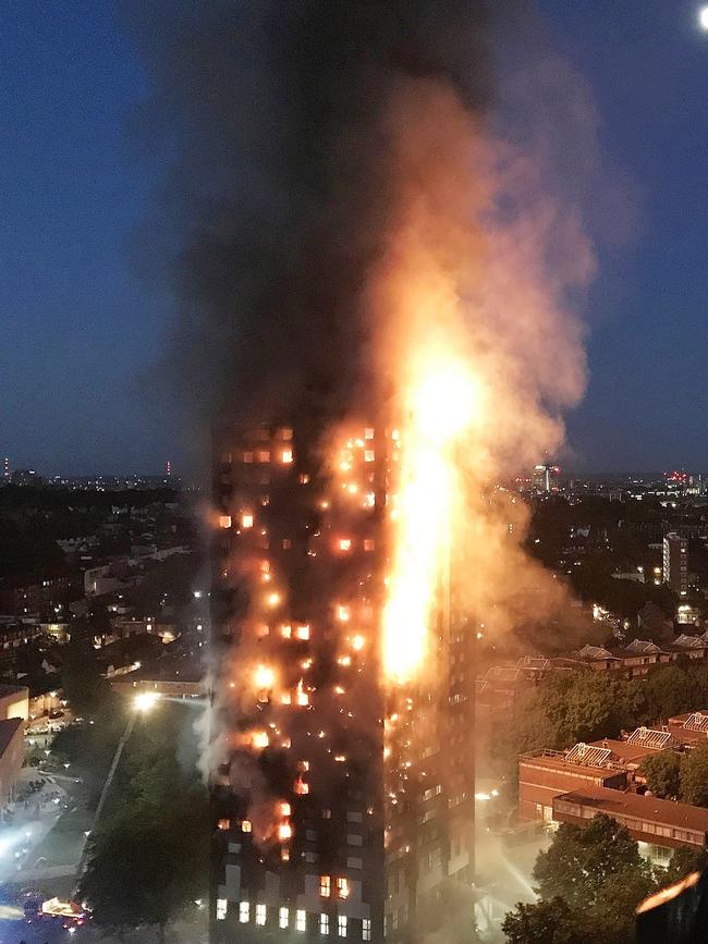 London’s Grenfell Tower fire. Picture: Getty Images