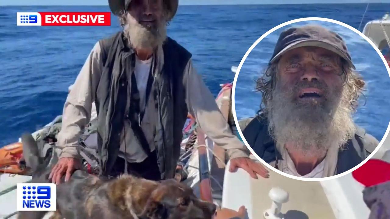 Tim Shaddock and his dog Bella were rescued after two months adrift in the Pacific Ocean.