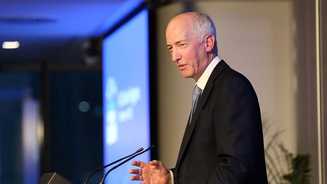 Sir David Higgins speaking at the 2017 Bradfield Oration. Picture: Richard Dobson