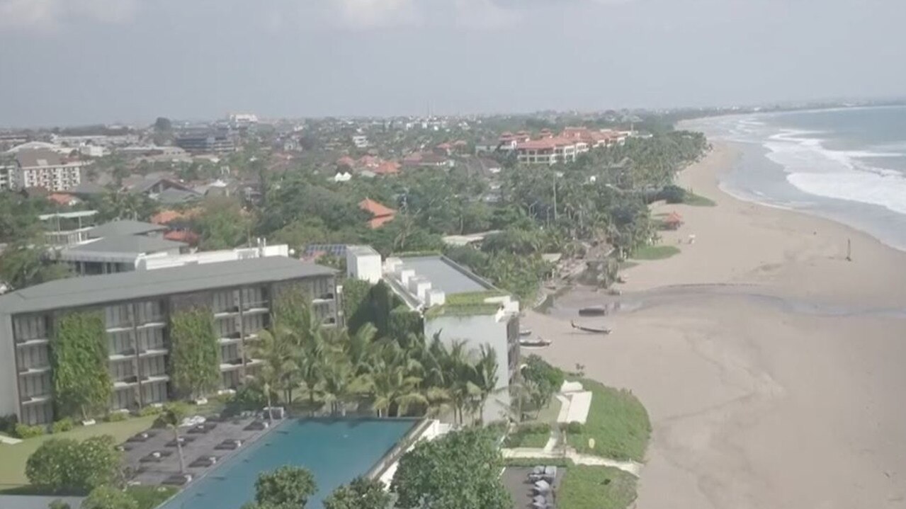 The beaches and resorts in Bali look vacant.