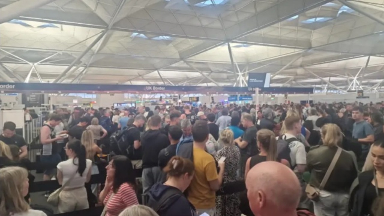Chaos at Heathrow Airport.