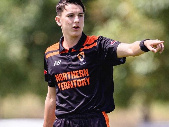 Tom Menzies was a star for the Territory at the Under 17 national championships. Picture: NT Cricket.