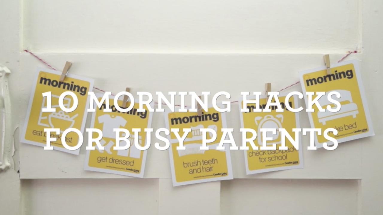 Morning hacks for busy parents