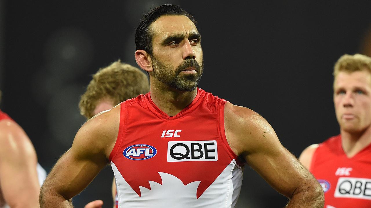 Adam Goodes has knocked back an offer to be inducted into the Australian Football Hall of Fame. Picture: AAP